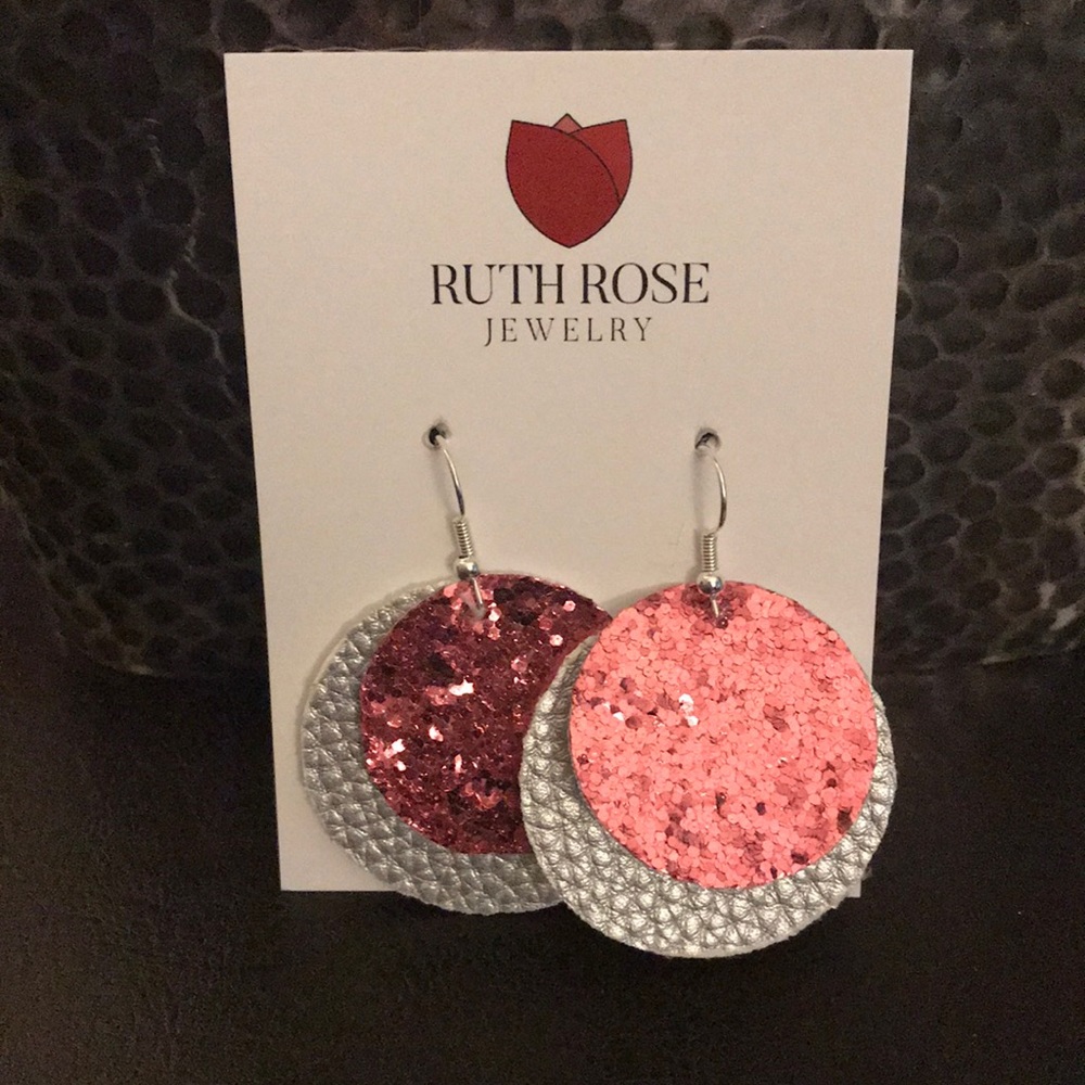 Faux leather earrings